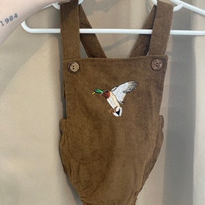 Bib Collar Deer Embroidery Short Sleeve Romper  (3mths-2yrs)