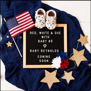 Baby #2 4th of July Editable Pregnancy Announcement © Second Baby ...
