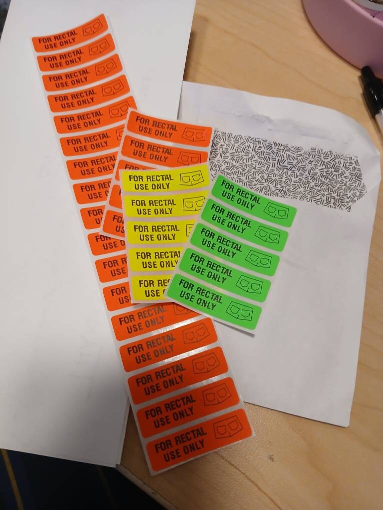 For Rectal Use Only Stickers. Make Everyone Smile with These Funny Sticker Surprises. Fast Shipping from USA