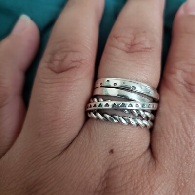 Boho Statement Ring, Sterling Silver Ring for Women, Wrap Ring, Long ...