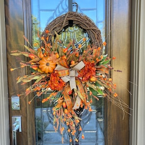 Fall Wreath Fall Wreaths for Front Door Front Door Wreath - Etsy