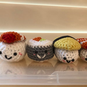 Crochet PATTERN Amigurumi Food the Sushi Family Crochet Pattern/ Sushi Set  English/spanish español -  UK