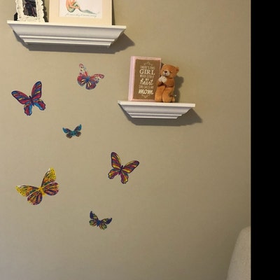 Watercolor Butterfly Wall Decals Easy Peel & Stick Colorful - Etsy