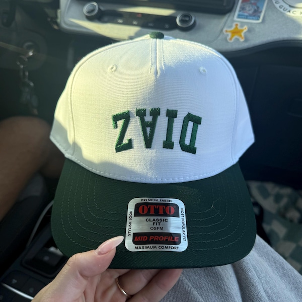 Custom Upside Down Text Hat, 5 Panel Two Tone Embroidered Hat, Snapback ...