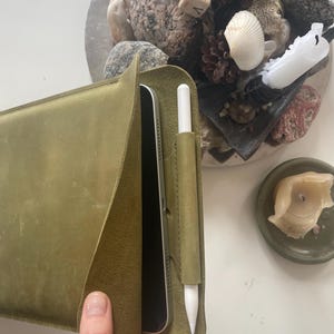 Case with Apple Pencil holder, Leather Cover for iPad Pro 11, iPad 2025 Case, Leather Sleeve for iPad Mini 7, Personalized gift, iPad pro 13