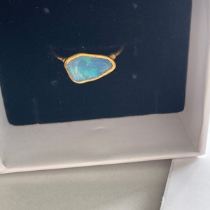 Customer photo from Laura, Raw Australian Opal Ring