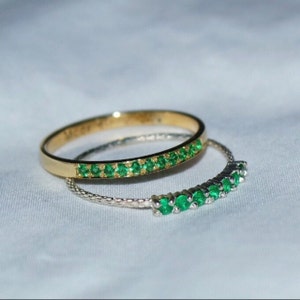 Gold Emerald Half Eternity Ring Game of Thrones Moon of My Life ...
