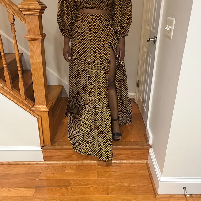 African 2 Piece Set, Ankara Maxi Skirt and Crop Top, African Print Matching  Set African Outfit, African Smocked Top, Ankara Skirt and Blouse - Etsy
