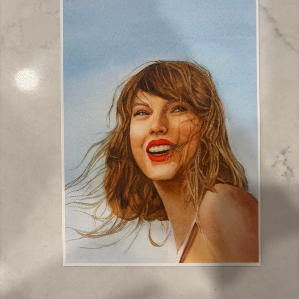 Bejeweled Taylor Swift Watercolor Print - Etsy