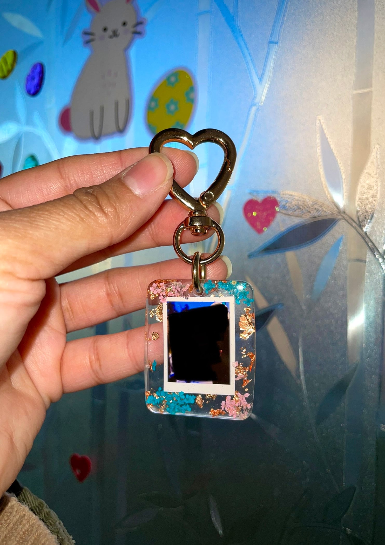 Personalized Photo Gold Keychain, Customize W/Your Photo,  Resin Photo Keychain, Personalized, Anniversary Gift, Photo Keychains, Pets