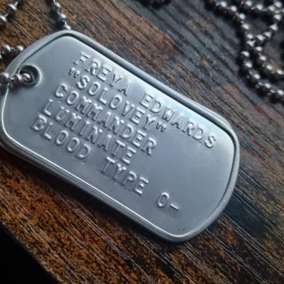 Stainless Steel US Army Dog Tag ID Set, Personalised & Embossed With ...