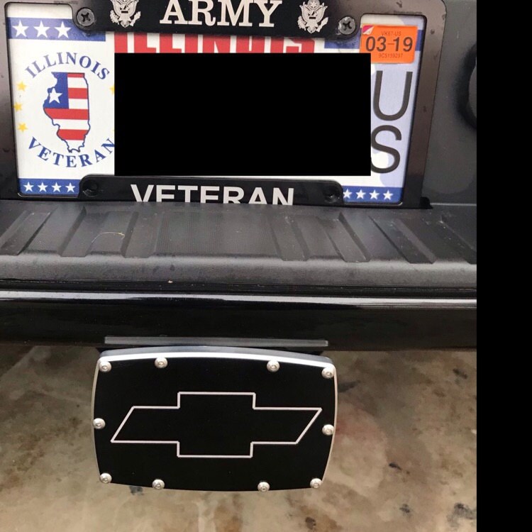 BSNP VETERAN HMC Billet License Plate Frame Black Anodized AMERICAN FLAG