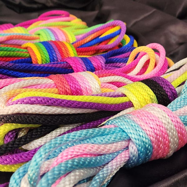 Sabry Rope Rainbow Silky Solid Braid Nylon Shibari Rope - Etsy