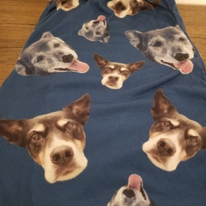 Custom Print Pajamas With Dog Photo Personalized Paw Print Pjs Couple ...