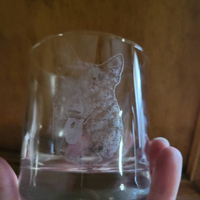 Personalized Whiskey Glass - Custom Etched Text Or Logo - Laser Engraved Gift For Whiskey Lovers