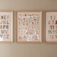 Alphabet Poster, Printable Wall Art, ABC Sign, Kids Room Decor, Neutral ...
