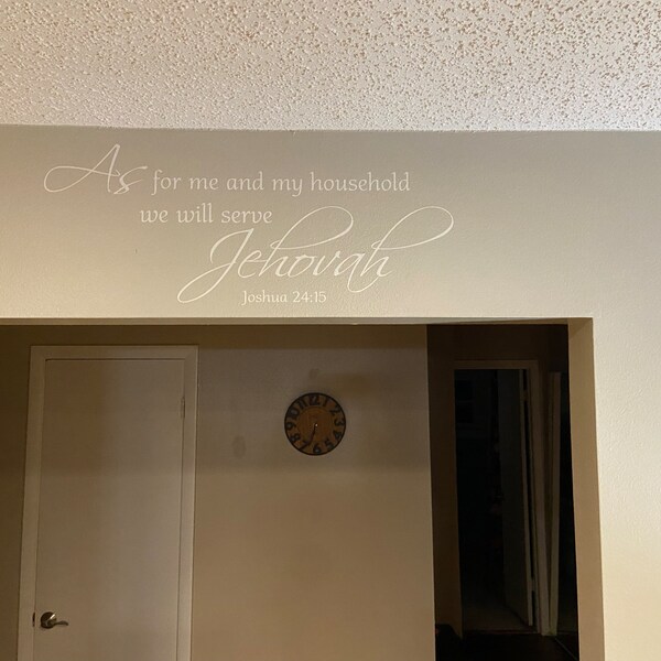 Buy Joshua 24:15 As For Me And My House We Will Serve The Lord, Vinyl Decal, Entry Way, Living Room, Bible Verse, Vinyl Wall Decal JOS24V15-0007 Online In India