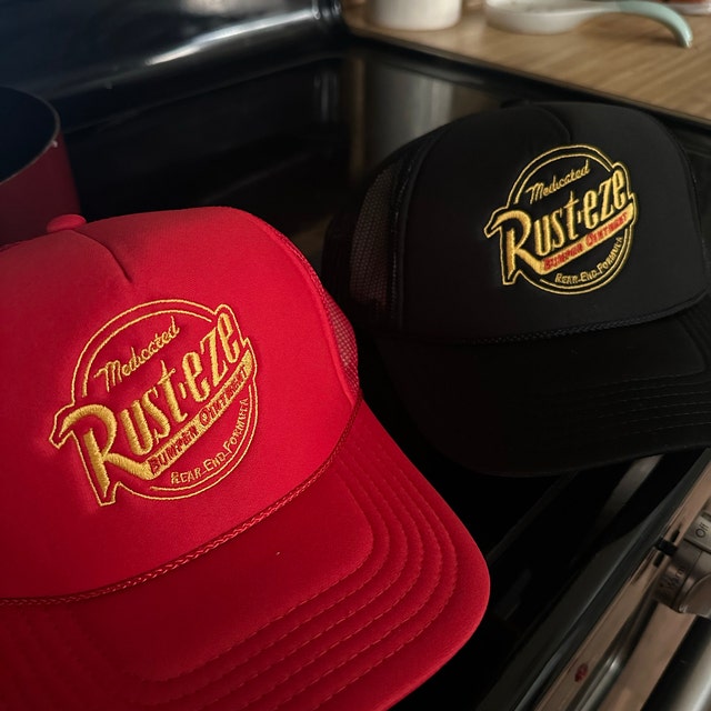 RUSTEZE Custom Trucker Adjustable Cap Disney Cars Hat| Red Hat