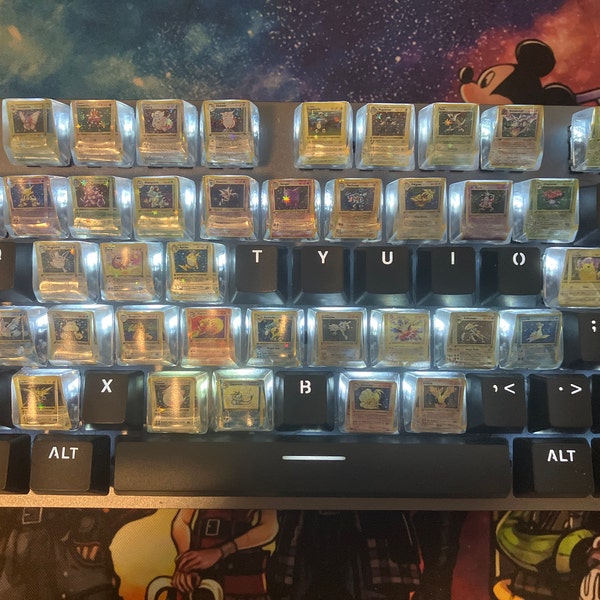 Miniature Holo Pokemon Card Keycaps - Base Set - Etsy