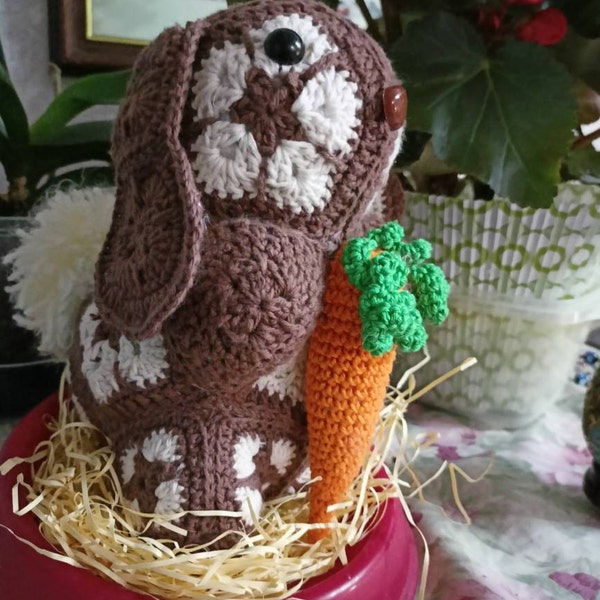 Rebecca the African Flower Rabbit Crochet Pattern,bunny, Pdf Pattern ...