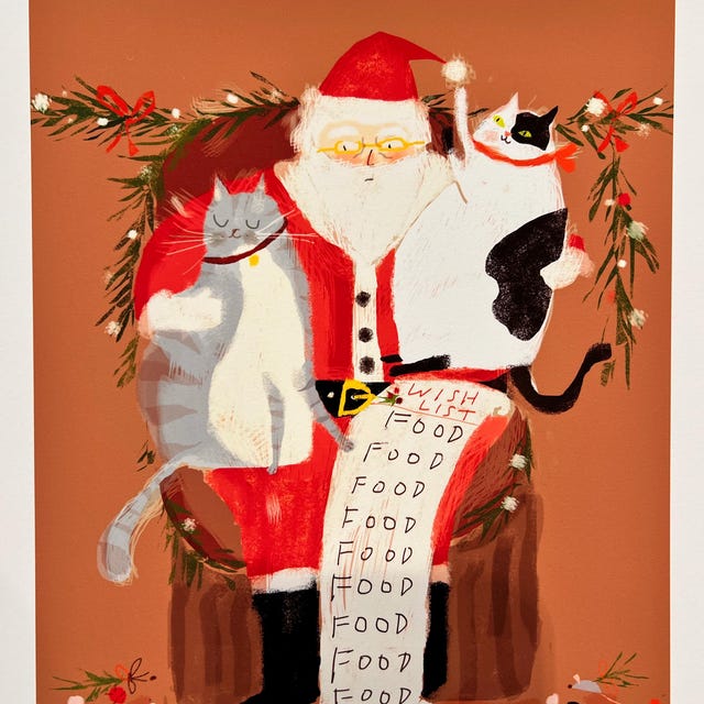 ツリーハット - クリスマス猫カード - メリークリスマス - Etsy 日本