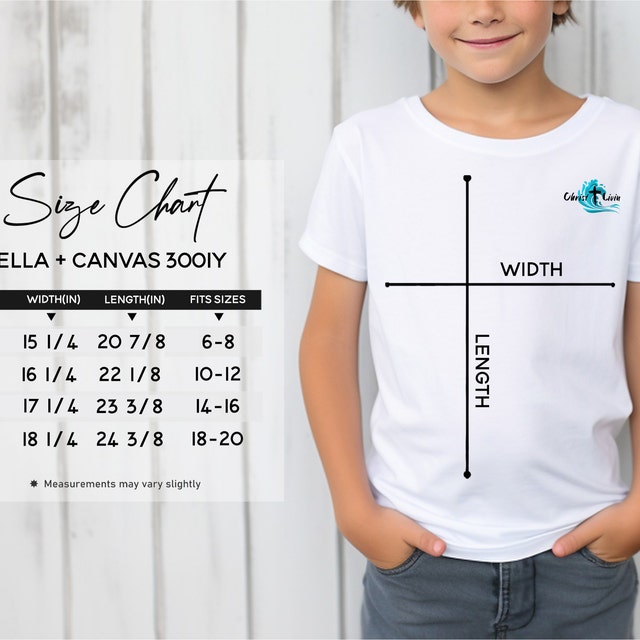 Kids t shirt sizes hotsell