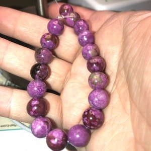 Purple Jasper Beads Sugilite Purple Color Grade AAA Natural Gemstone ...