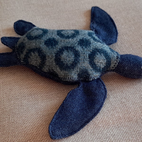 Felt Leatherback Sea Turtle Sewing Pattern - Waldorf Style Wool Felt ...