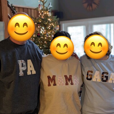 Personalized Embroidered Appliqué Sweatshirt, Gift for Grandpa, Dad