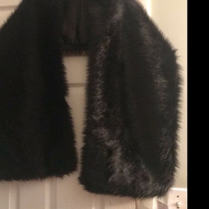 Châle En Fausse Fourrure Noir Pour Femme - Boléro élégant Pour Mariage, Soirée, Déguisement Années 20 - 6