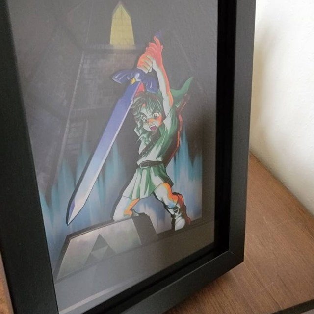 The Legend of Zelda: Ocarina Of Time 9in x 11in 3D Shadow Box