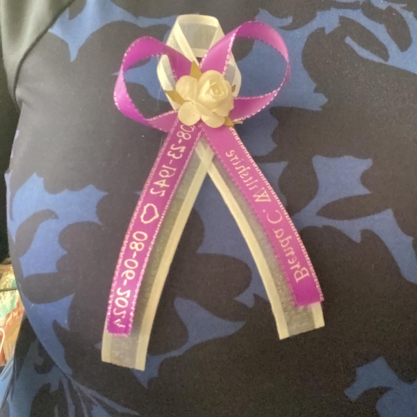 100-12pcs Memorial Funeral Ribbon Favors: Custom Memorial Ribbons With ...