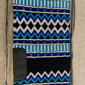 Tapis de bas de selle feutre Showman 34 x 36 sarcelle