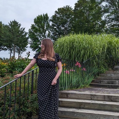 Printed Short Flounce Sleeve Tiered Dress