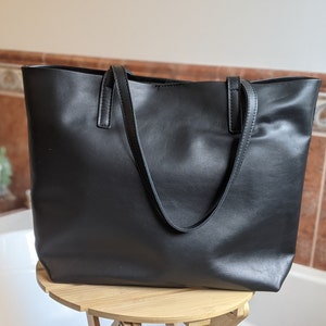 Leather Tote Bag Full Grain Leather Tote Bag Personalized Gifts, Cloud ...