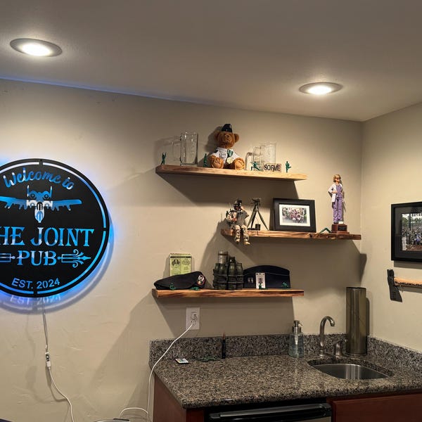 Personalized Bar LED Metal Art Sign / Light up Whiskey Bar Metal Sign ...