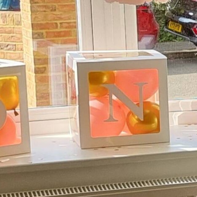 Decorazione Per Primo Compleanno: 3 Scatole Per Palloncini Con Finestra, Set 24 Palloncini Pastello E Lettera 'ONE', Per Festa Bambina O Bambino - 3