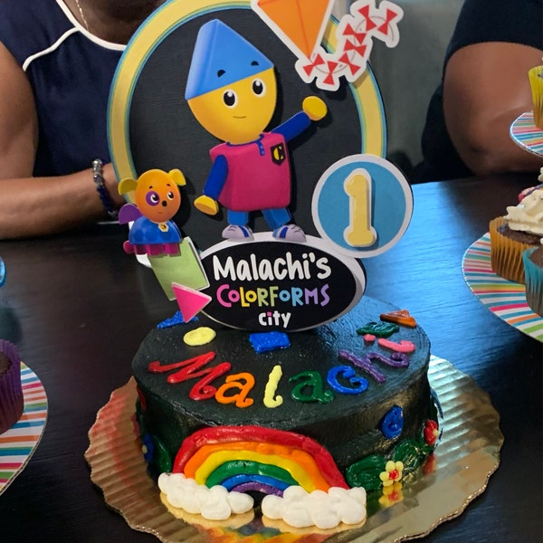 Colorforms City Cake Topper/colorforms City Party Decoration/ Kids ...