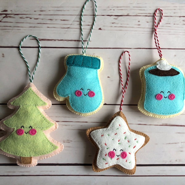PDF Pattern - Merry Little Trees Sewing Pattern, Christmas Ornament ...