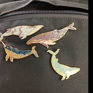 Orbital Humpback Space Whale Enamel Pin - Etsy