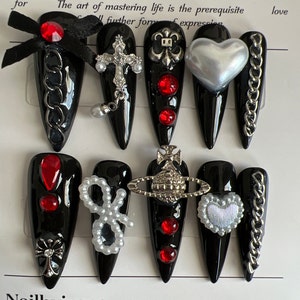 Bloody Valentine Vampire Press on Nails - Etsy
