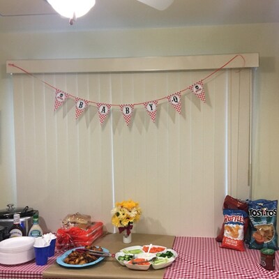 Baby Q Banner, BBQ Baby Shower Banner, Couples Bbq Baby Shower ...
