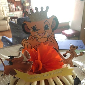Lion King Cake Topper Set 3 Piece | Etsy