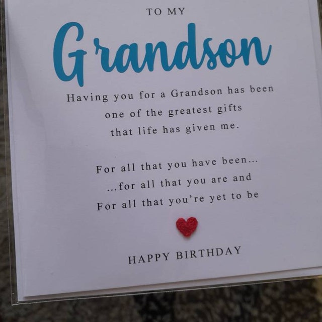 BIGLIETTO DI BUON compleanno per mio nipote - vuoto all'interno per il tuo messaggio. EUR 1,96