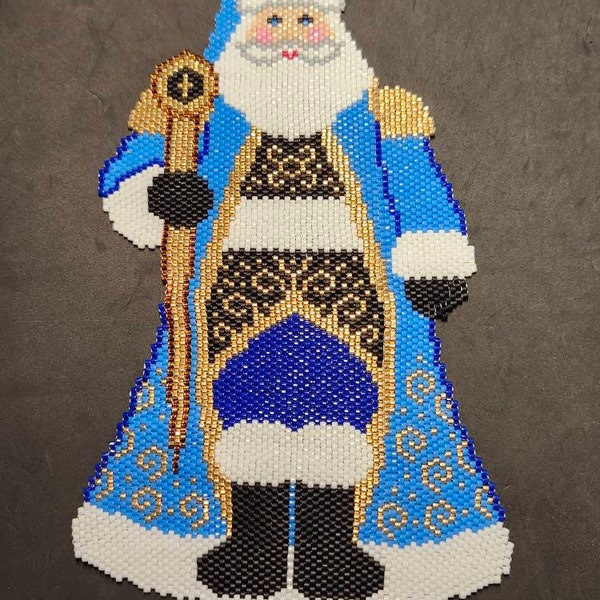 Peyote Stitch or Brick Stitch Santa Claus Pattern, Christmas Santa, PDF Beaded Pattern, Beaded ...