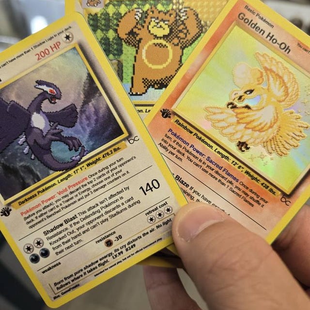 shadow ho oh pokemon card Shadow Lugia & Golden Ho-oh - Custom Pokemon Card