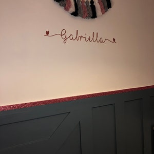 Heart Name Decal - Girls Personalised Wall Decal - Playroom Wall ...
