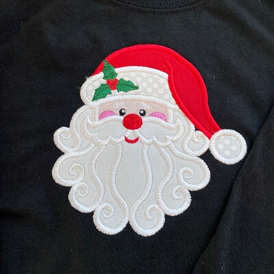 Santa Claus Applique Design Christmas Applique Embroidery Designs for ...