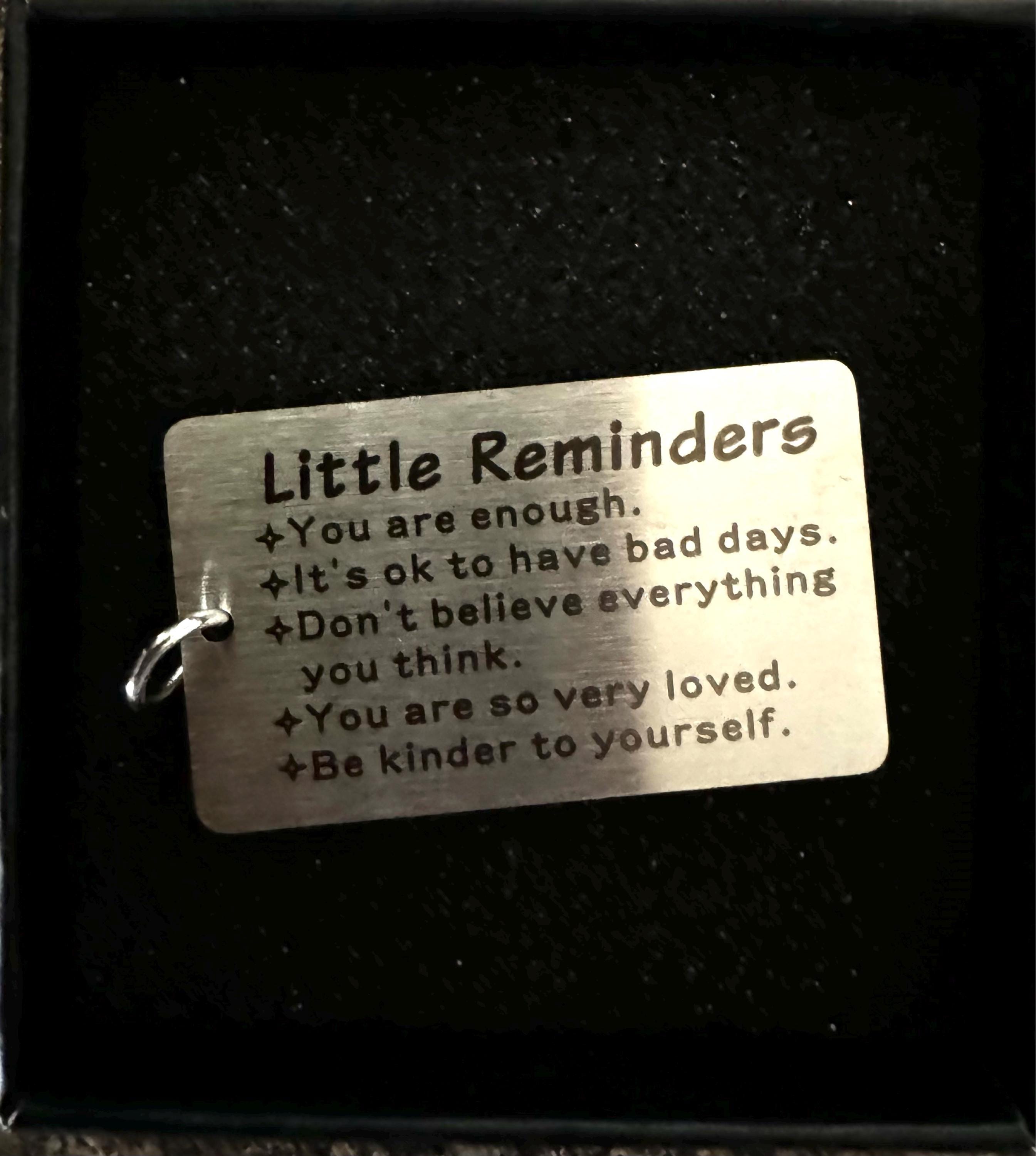 Little Reminders Keychain, Mental Health Gift, You are enough, Inspirational Gift for Daughter Son, Reminder Gift For Friend, Self Love Gift