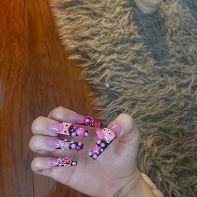 Gold Chrome Nails Chrome Nails 3D Nails Gold Press on Nails - Etsy